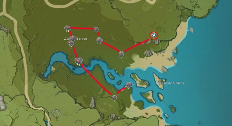 Genshin Impact ветряная астра 6