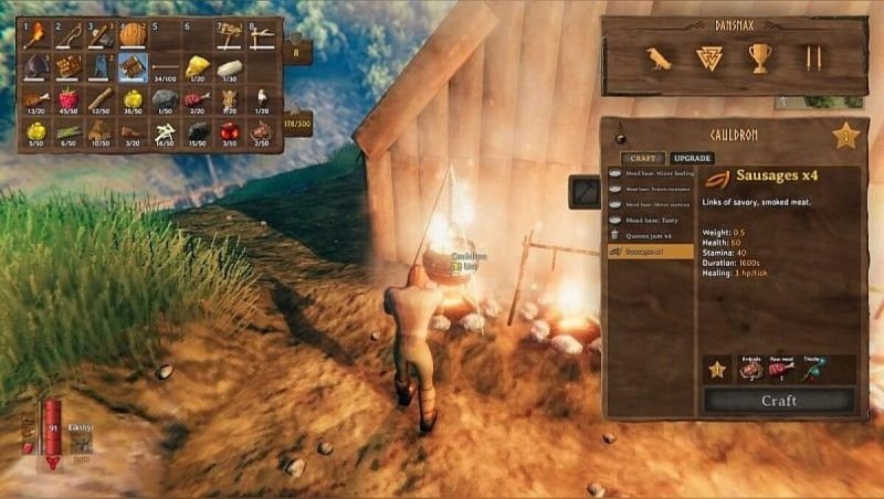 Valheim еда и напитки