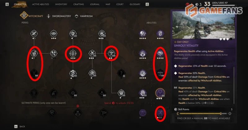 Лучшие навыки в The Blood of Dawnwalker