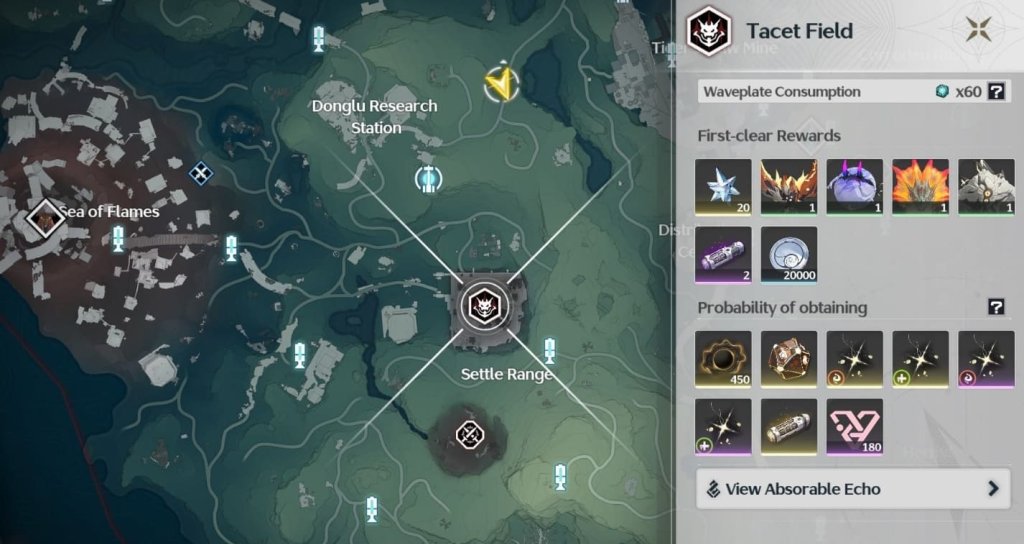 Wuthering Waves Tacet Field