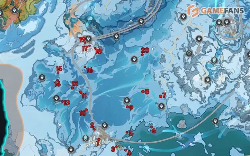 Все Криокулы Тундры волкодлаков в Genshin Impact