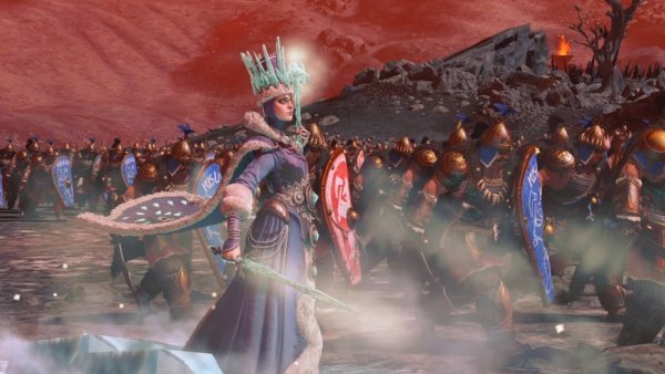 Катарина против Нургла в Total War: Warhammer 3