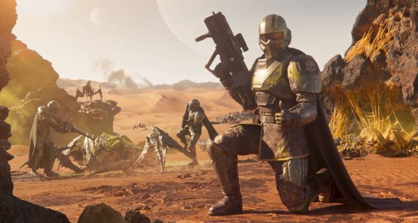 Игроки Helldivers 2 освободили 6 планет и стали дразнить модератора мира Джоэла