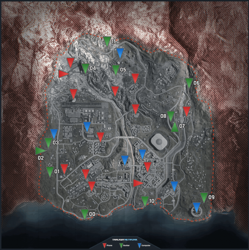 Карта бункеров Warzone