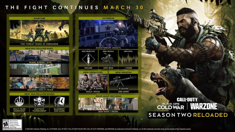 Call of Duty: Black Ops Cold War перезагрузка 2 сезона