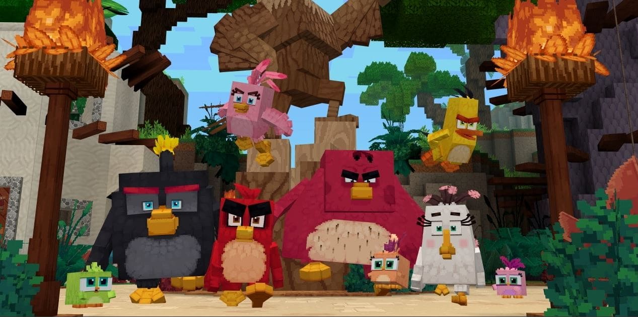 Minecraft получила дополнение Angry Birds